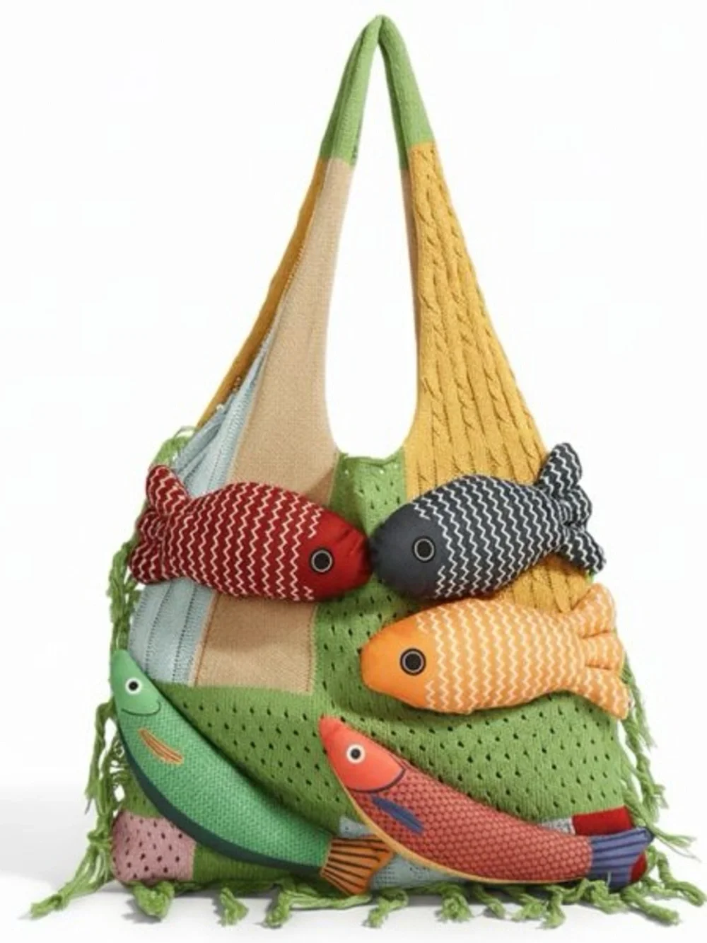 Colorful Art 3D Fish Tote Bag